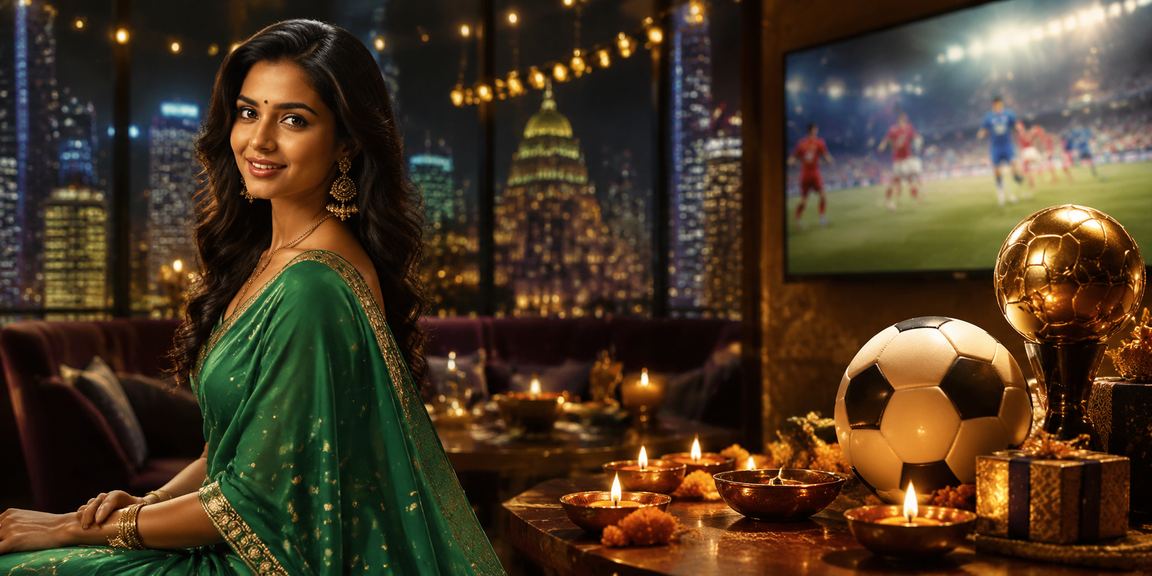 Indian woman betting on cricket match on mobile